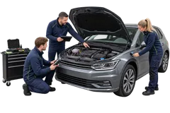 Vehicle inspection course illustration