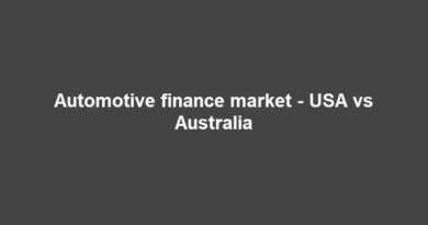 Automotive finance market - USA vs Australia