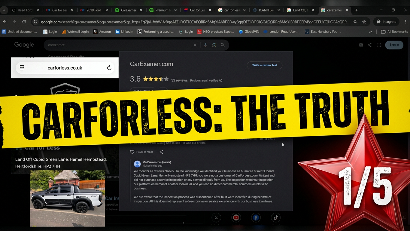 CarForLess Hemel Hempstead Review – Inspection of Ford Ranger
