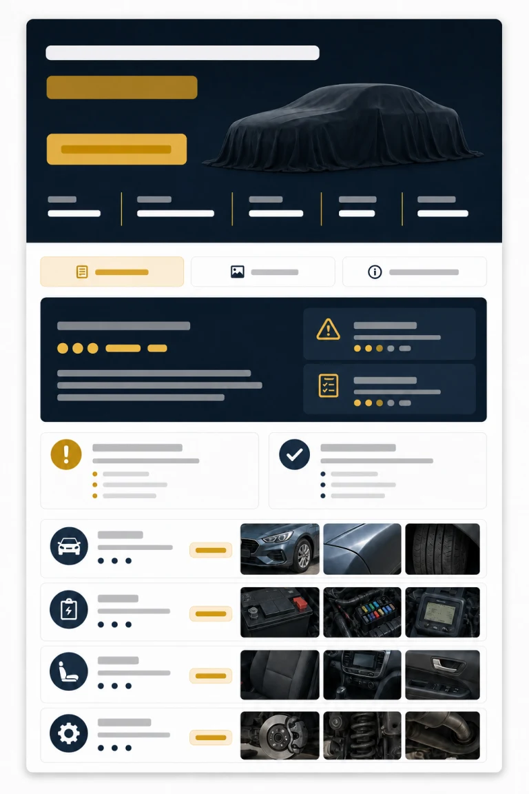 Preview of the Premium inspection report interface